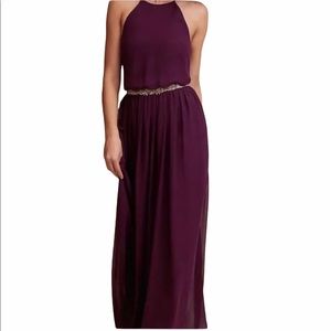 BHLDN Donna Morgan Alana Dress in Deep Amethyst Size 4 EUC